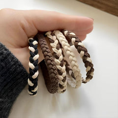 5pcs Braided Hair Tie Elastic Hair Bands Ponytail Holder