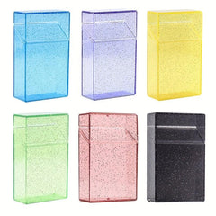 Shining Cigarette Case 20 Capacity Storage Box Clear Photo Postcard Holder