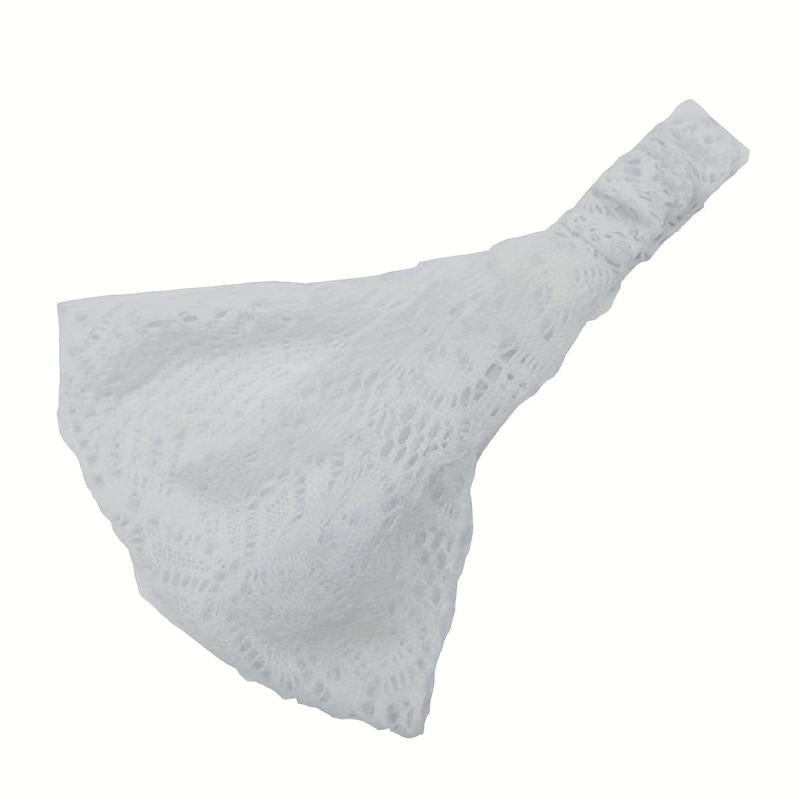 Lace Boho Turban Hairband Stretchy Lace Wide Headband Retro Hair Accessories