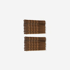 72pcs Waved U Shape Hairpins Golden Brown Bobby Pins Hair Grips Salon Holder