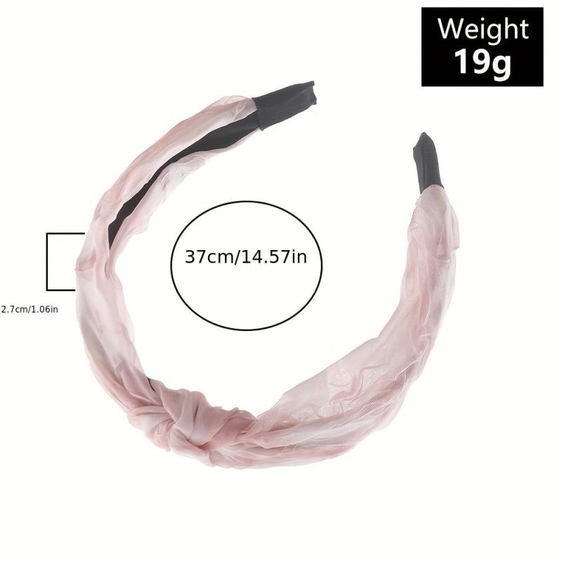Organza Cross Knotted Headband Sweet Hair Band For Women Girls
