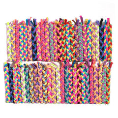 50pcs Colorful Hair Ties Braided Hair Scrunchies Weave Elastic Hair Rope Rubber