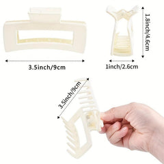 Square Frosted Texture Hair Clip Ponytail Claw Hair Accessories
