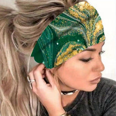 Colorful Ocean Series Hair Band Sports Sweatband for Women Girls