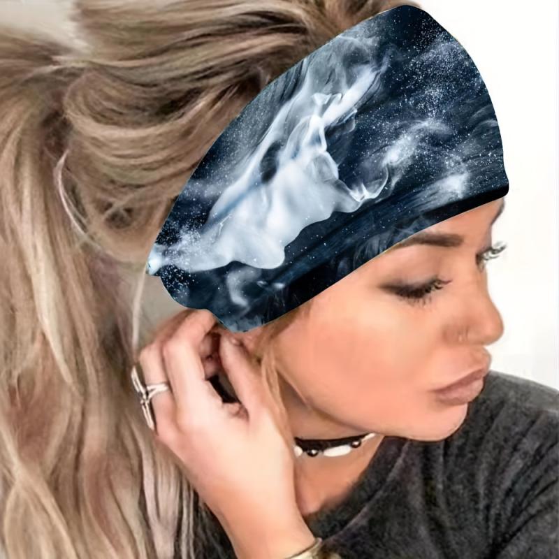 Colorful Ocean Series Hair Band Sports Sweatband for Women Girls