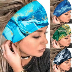 Colorful Ocean Series Hair Band Sports Sweatband for Women Girls
