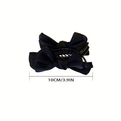 2pcs Bow Hair Claw Yarn Headdress Cloth Hair Accessory Hair Clip For Women Girls