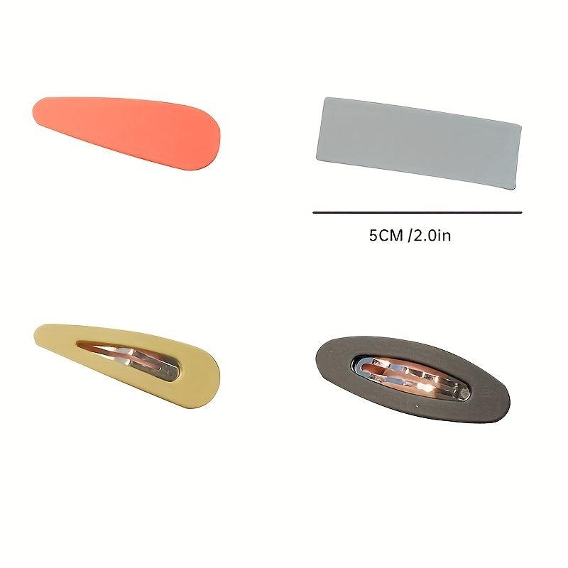 10pcs Solid Hair Clip Acrylic Barrette Headwear Hair Styling Accessories