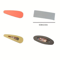 10pcs Solid Hair Clip Acrylic Barrette Headwear Hair Styling Accessories