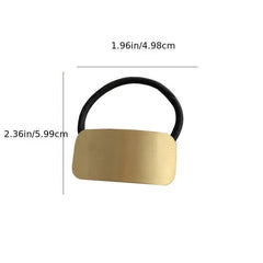 Golden Metal Ponytail Holder Hair Ties Elastic Hair Accessories For Women