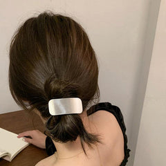 Golden Metal Ponytail Holder Hair Ties Elastic Hair Accessories For Women