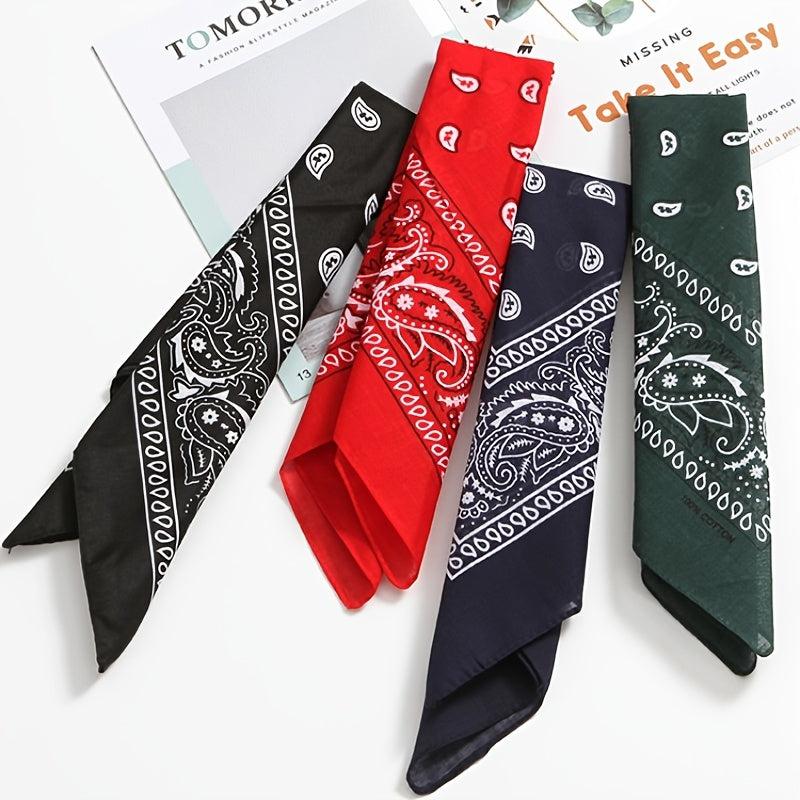 Unisex Vintage Bandana Headband Double Sided Hair Scarf Paisley Hair Accessories