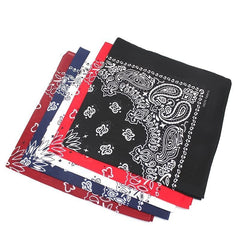 Unisex Vintage Bandana Headband Double Sided Hair Scarf Paisley Hair Accessories