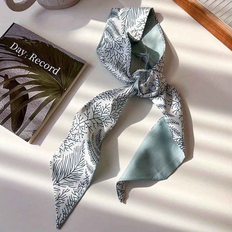 Vintage Floral Silk Ribbon Headband Long Hair Tie Hair Band Scarf Waistband