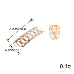 60pcs Metal Adjustable Hair Rings Dreadlocks Spiral Hairpins For Women Girls