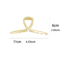 Golden Hollow Geometric Metal Hair Claw Clips Strong Hold Grip Hair Jaw Clip