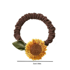 Boho Scrunchies Sunflower Decor Hair Tie