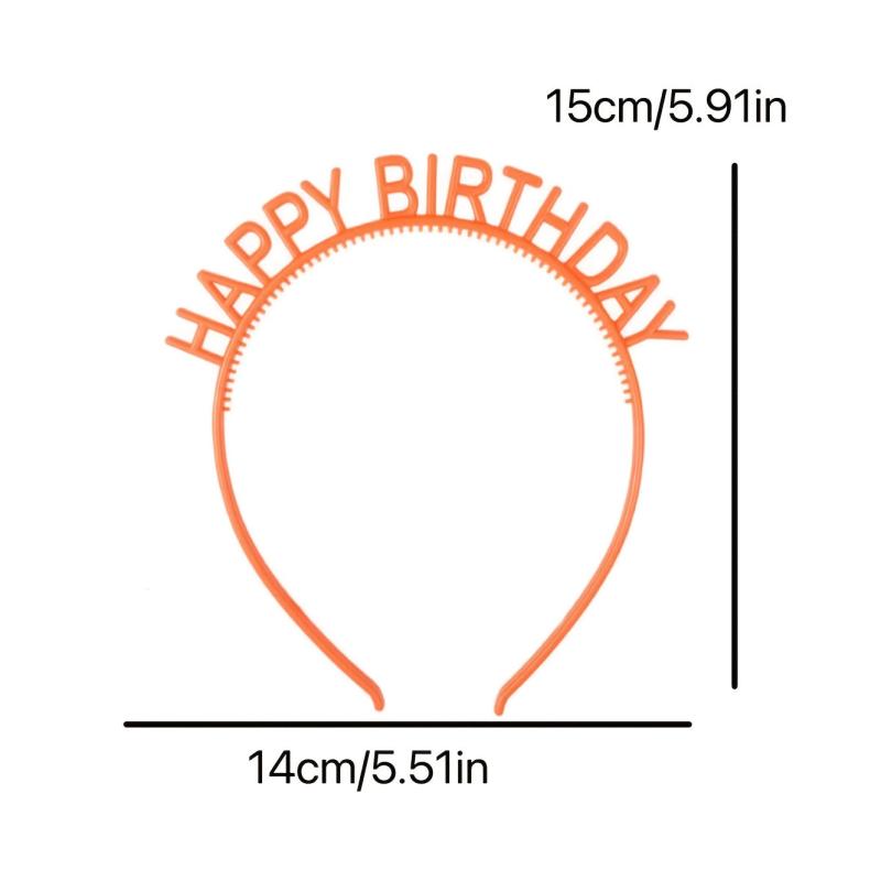 Sweet Letter Decor Birthday Headband for Women Girls Kids