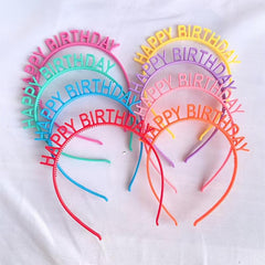 Sweet Letter Decor Birthday Headband for Women Girls Kids