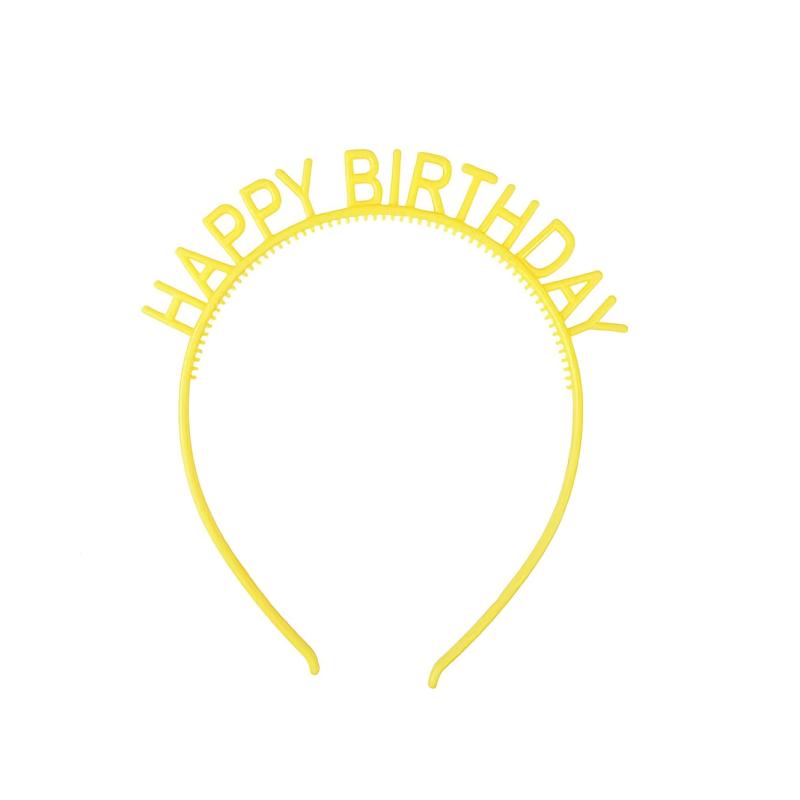 Sweet Letter Decor Birthday Headband for Women Girls Kids
