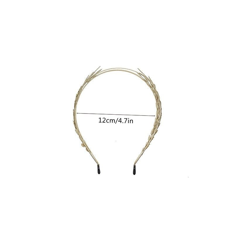 Golden Leaf Headband Rhinestone Bridal Hair Accessory