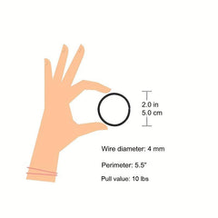 50 Pcs Thick Hair Ties Ponytail Holders Elastic Bands 4mm