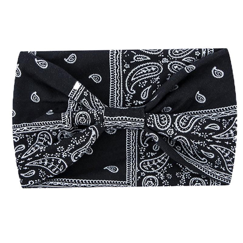 Boho Headbands Yoga Wide Knot Hair Bands Sweat Printed Sweatband