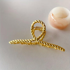 Large Hair Claw Clip Silvery Alloy Non Slip Strong Hold Grip Hair Jaw Clip