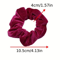 Ladies Large Scrunchie Hair Rings Retro Ponytail Holder Hair Accessories