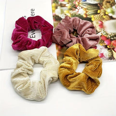 Ladies Large Scrunchie Hair Rings Retro Ponytail Holder Hair Accessories