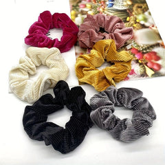 Ladies Large Scrunchie Hair Rings Retro Ponytail Holder Hair Accessories