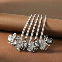Rhinestone Hair Comb Butterfly Hairpin Retro Hair Jewelry Accessories