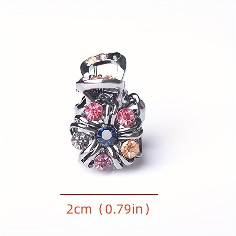 Vintage Rhinestone Hair Claw Small Hair Clip for Women