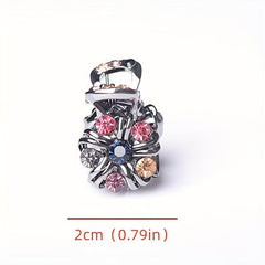 Vintage Rhinestone Hair Claw Small Hair Clip for Women