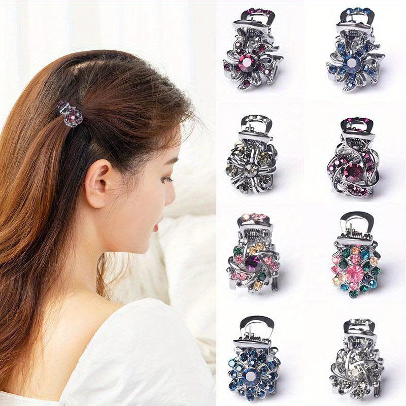 Vintage Rhinestone Hair Claw Small Hair Clip for Women
