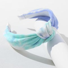 4PCS Tie Dye Knotted Wide Cloth Headband Hair Hoop Accessories