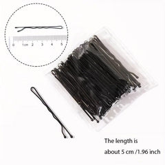100pcs Metal Bobby Pin Solid Side Clip Hair Accessories