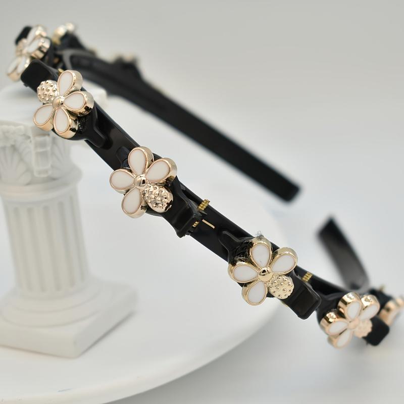 Golden Crystal Snowflake Hair Band