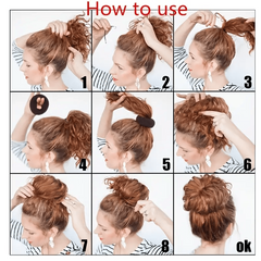 Synthetic Wig Donut Roller Hair Bun Holder Hair Styling For Bun
