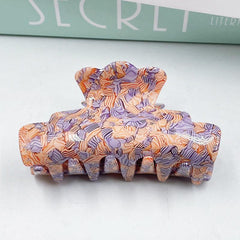 Colorful Retro Pattern Acrylic Hair Clips