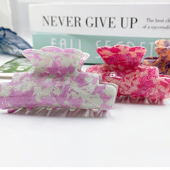 Colorful Retro Pattern Acrylic Hair Clips