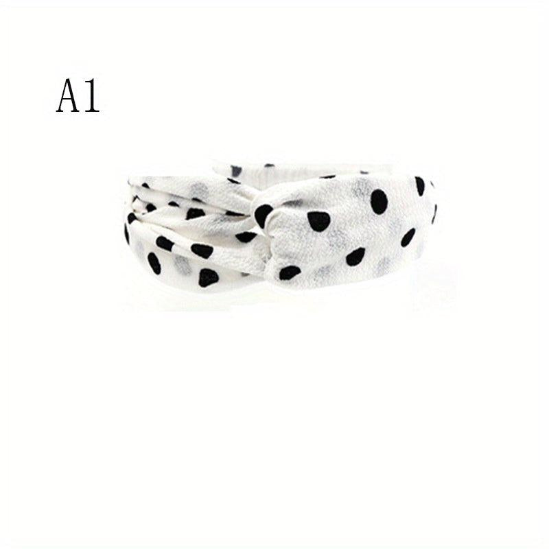 Boho Style Cross Knotted Headband Flower Prints