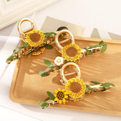 Boho Sunflower Hair Claw Clips for Women Girls