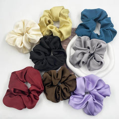 Soft Satin Hair Scrunchies Ponytails Holder Elastic Hair Bands Hair Accessories