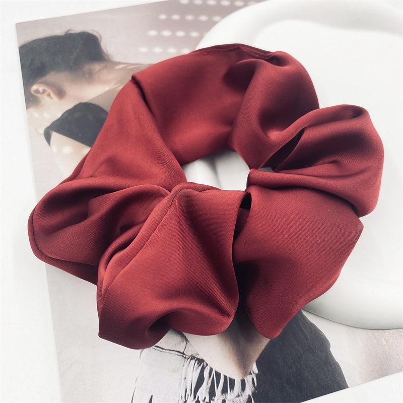 Soft Satin Hair Scrunchies Ponytails Holder Elastic Hair Bands Hair Accessories