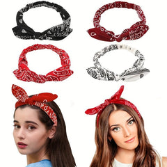 Boho Turban Headband for Women Non Slip Workout Sweatband