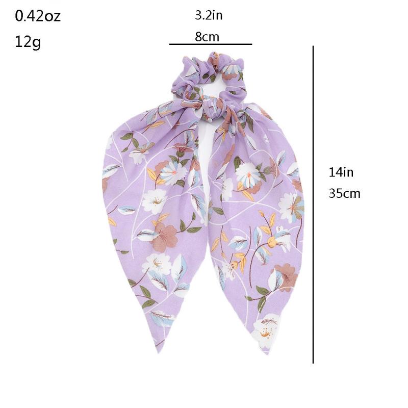 Floral Bowknot Hair Scarf Scrunchies Hair Bands - Hair Elastic
