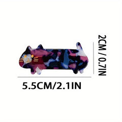 Cat Pattern Hair Clip French Barrette Hair Accessory