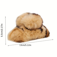 Leopard Hair Claw Winter Hair Claw for Ponytail Holder
