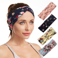 Boho Criss Cross Headband Elastic No Slip Bohemian Headbands
